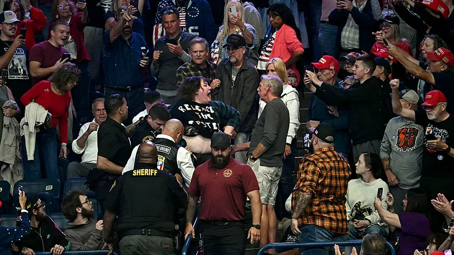Protester Struck at Ohio Trump Rally, Former President Comments on Individual's Appearance and Motivation
